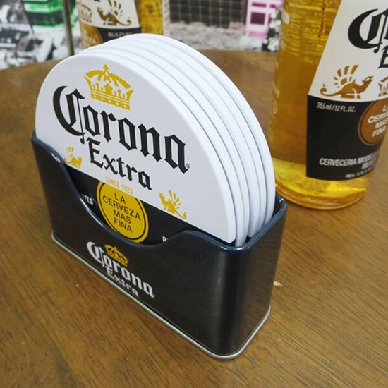 コロナ コースター 6枚セット CORONA ティンコースター アメリカン雑貨画像