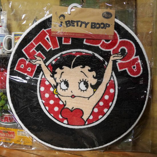 BETTY BOOP ROUND アメリカン フロアマット 丸形  ベティブープ インテリアマット キッチンマット　アメリカン雑貨画像