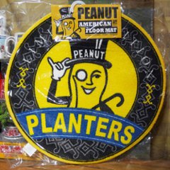 PEANUT アメリカン フロアマット 丸形 American Floor Mat ピーナッツ PLANTERS インテリアマット　アメリカン雑貨の画像