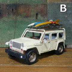 4WD サーフ ノスタルジックデコ 自動車 ブリキのおもちゃ  アメリカン雑貨画像