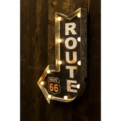 アメリカンクラシック ROUTE66ネオンサイン LED サイン ルート66　アメリカン雑貨画像