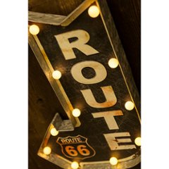 アメリカンクラシック ROUTE66ネオンサイン LED サイン ルート66　アメリカン雑貨画像