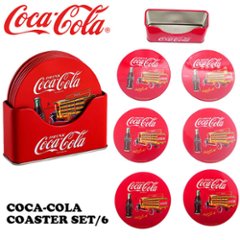 コカ・コーラ コースター 6枚セット Coca-Cola ティンコースター アメリカン雑貨の画像