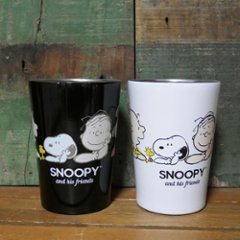 スヌーピー ステンレスタンブラー PEANUTS SNOOPY 保温 保冷 カップホルダー コップ　アメリカン雑貨　の画像