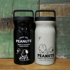 スヌーピー ステンレスボトル ミニボトル PEANUTS SNOOPY 保温 保冷 ステンレスボトル 水筒　アメリカン雑貨　画像