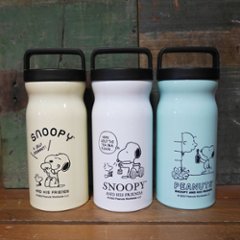 スヌーピー ステンレスボトル ミニボトル PEANUTS SNOOPY 保温 保冷 ステンレスボトル 水筒　アメリカン雑貨　の画像