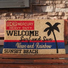 マーキュリー コイヤーマット 玄関マット SUNSET BEACH  コイアマット ハワイアン アメリカン雑貨の画像