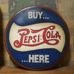 ペプシコーラ 木製看板 PEPSI COLA レトロ アンティーク  アメリカンインテリア アメリカン雑貨の画像