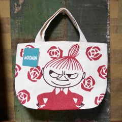 ムーミン リトルミイ ミニトートバック MOOMIN バラ ランチトートバッグ MOOMIN コットンバッグの画像