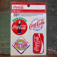 コカコーラ ステッカー COCACOLA DRINK STICKERS　4枚セットステッカー シール アメリカン雑貨の画像