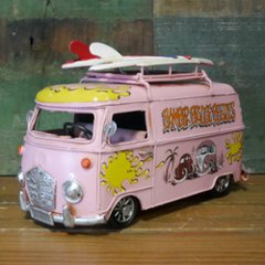 フォルクスワーゲンタイプ SURF バス フォトフレーム 自動車 ブリキのおもちゃ アメリカン雑貨画像