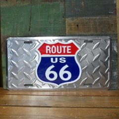 ROUTE66 CMプレート ルート66 ライセンスプレート ティンサイン　アメリカン雑貨の画像