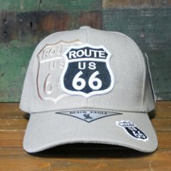 ルート66 キャップ  ROAD SHIELD カーキ ROUTE66 帽子  アメカジ　アメリカン雑貨の画像