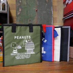 スヌーピー ランチバッグ Mサイズ お弁当入れ 保温 保冷 ランチトート SNOOPY 手提げバッグ PEANUTS かばんの画像