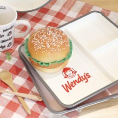 ウェンディーズ スクエアワンプレート Wendy's ランチプレート　食器　アメリカン雑貨の画像