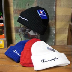 チャンピオン ニット帽 Champion ニットキャップ ダブルワッチ　アメカジ　アメリカン雑貨の画像