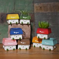 ハウス ポット8個セット LITTLE RESIN POT ガーデニング プランター 鉢　ガーデニング雑貨　カントリー雑貨　　画像