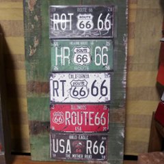 ルート66 プラスチック サインプレート ROUTE66 プラ看板　ナンバープレート　アメリカン雑貨の画像