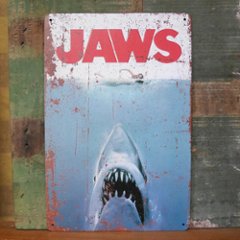 JAWS アメリカン サインボード A4 インテリア ジョーズ ビンテージ ブリキ看板　アメリカン雑貨の画像
