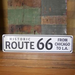  ルート66プレート HISTORIC ROUTE66 CHICAGO TO LA.ブリキ看板 ビンテージ風 　ティンサイン　アメリカン雑貨の画像