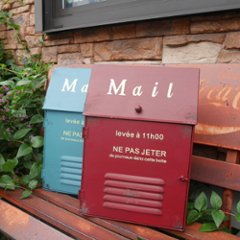 アンティークタイプ ポスト メタルスリムポスト 郵便受け MAILBOX　カントリー雑貨　　の画像