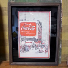 ヴィンテージ フレームポスター　D/COLA BILLBOARD  コカコーラ   インテリアピクチャー  インテリア額画像