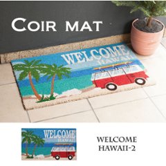 WELCOME HAWAII-2 コイヤーマット ハワイアン　ウェルカム 玄関マット WELCOME  アメリカン雑貨の画像