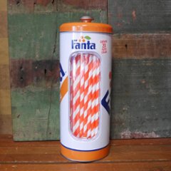 ファンタオレンジ　ティン ストローホルダー FANTA　ティンディスペンサー　カフェ・バー アメリカン雑貨の画像