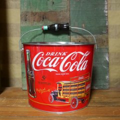 コカ・コーラ ティン バケツ CocaCola コカコーラバケツ　置物インテリア　アメリカン雑貨の画像