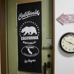 カリフォルニア ナイロンフラッグ タペストリー CALIFORNIA BEAR BLACK インテリア アメリカン雑貨の画像