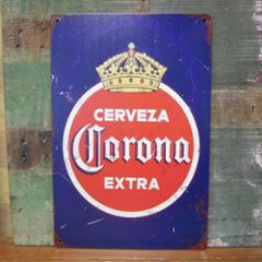 コロナ・エキストラ アメリカンサインボード CORONA EXTRA  A4  ビンテージ  メタルプレート  アメリカン雑貨の画像