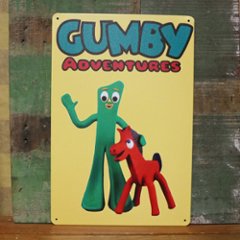 ガンビー アメリカン サインボード A4 インテリア GUMBY  ビンテージ  メタルプレート  アメリカン雑貨の画像