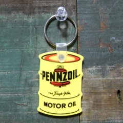 オイル缶 ラバー キーホルダー PENNZOIL ペンズオイル　アメリカン雑貨の画像