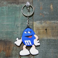 ラバー キーホルダー m＆m's ブルー エム＆エムズ　アメリカン雑貨の画像