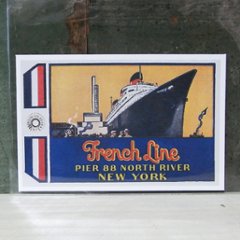 FRENCH LINE トラベル ステッカー ウォールステッカー アメリカン雑貨の画像