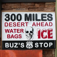 ルート66 エンボス メタルサイン ROUTE66 Emboss Metal Sign 300 MILES インテリア ブリキ看板　ティンサイン　アメリカン雑貨の画像