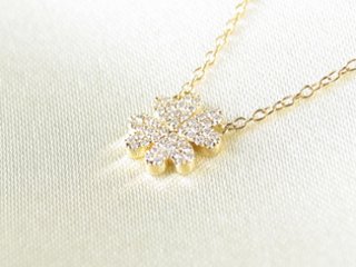 fourheartclover necklace k18yg/diamond(フォーハートクローバー ネックレス k18イエローゴールド/ダイア)画像