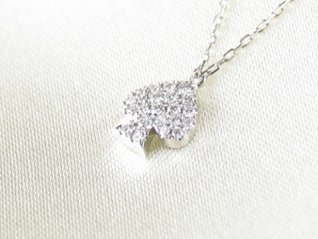 spadepave necklace k18wg/diamond(スペードパヴェ ネックレス k18ホワイトゴールド/ダイア)画像