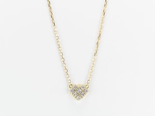 princesspaveheart necklace k18yg/diamond(プリンセスパヴェハート ネックレス k18イエローゴールド/ダイア)画像