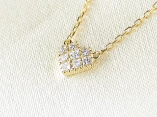 princesspaveheart necklace k18yg/diamond(プリンセスパヴェハート ネックレス k18イエローゴールド/ダイア)の画像