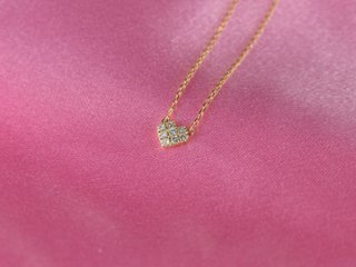 princesspaveheart necklace k18yg/diamond(プリンセスパヴェハート ネックレス k18イエローゴールド/ダイア)画像