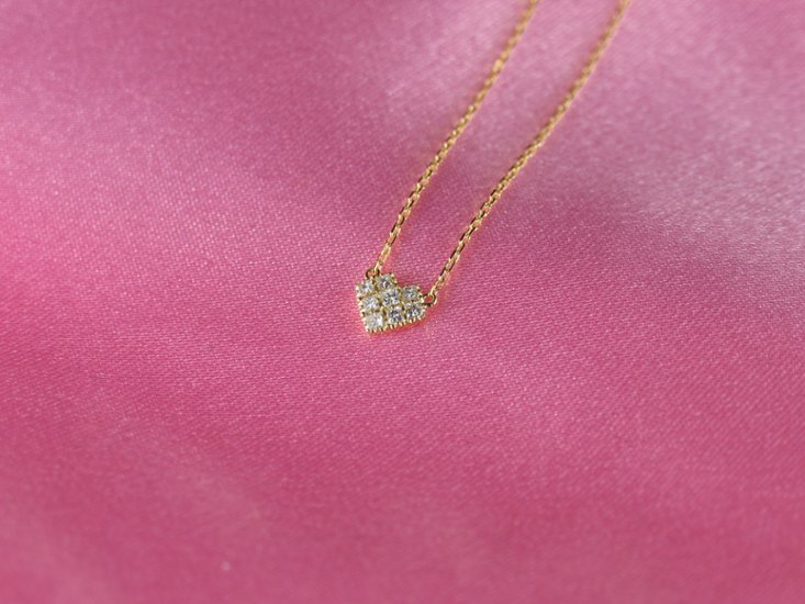 princesspaveheart necklace k18yg/diamond(プリンセスパヴェハート ネックレス k18イエローゴールド/ダイア)画像