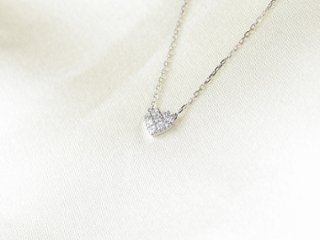 princesspaveheart necklace pt/diamond(プリンセスパヴェハート ネックレス プラチナ/ダイア)画像