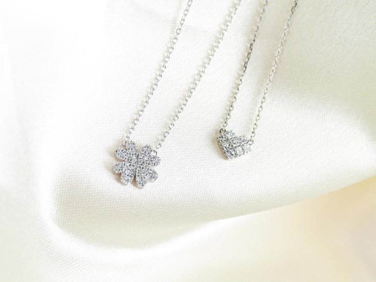 princesspaveheart necklace pt/diamond(プリンセスパヴェハート ネックレス プラチナ/ダイア)画像