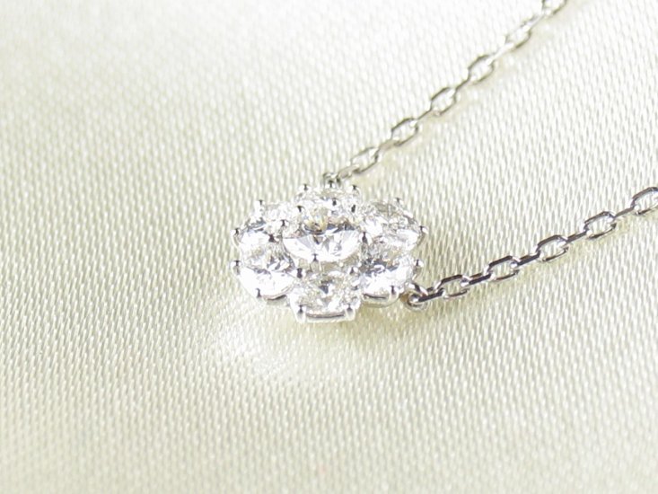 ovalbouquet necklace pt/diamond(オーバルブーケ ネックレス プラチナ/ダイア)画像