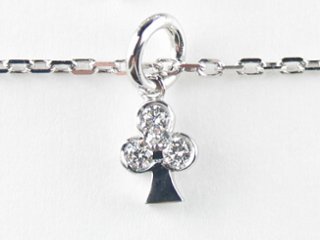 club D charm bracelet k18wg/diamond(クラブ D チャームブレスレット k18ホワイトゴールド/ダイア)画像