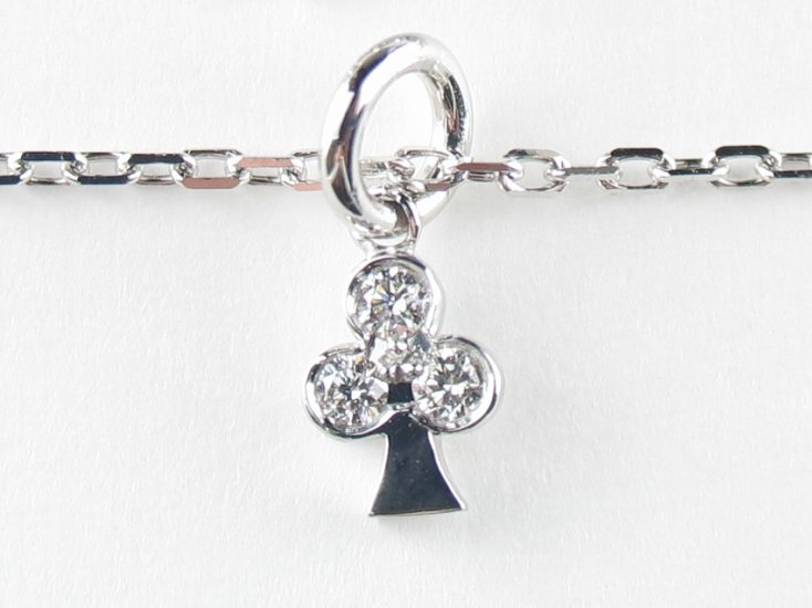 club D charm bracelet k18wg/diamond(クラブ D チャームブレスレット k18ホワイトゴールド/ダイア)画像