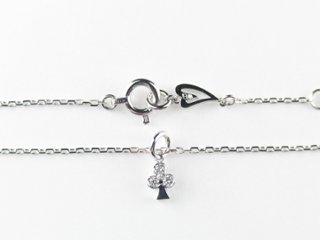 club D charm bracelet k18wg/diamond(クラブ D チャームブレスレット k18ホワイトゴールド/ダイア)画像