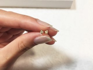 toranpu D club pierce k18yg/diamond(トランプ D クラブ ピアス k18イエローゴールド/ダイア)画像