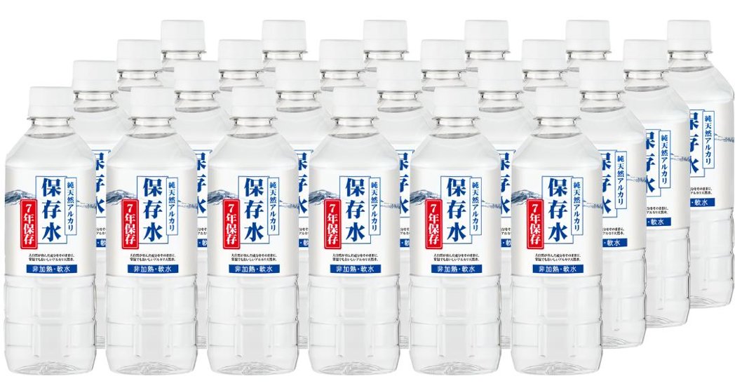 純天然アルカリ保存水7年　500mlペット　１ケース24本入り　送料込画像